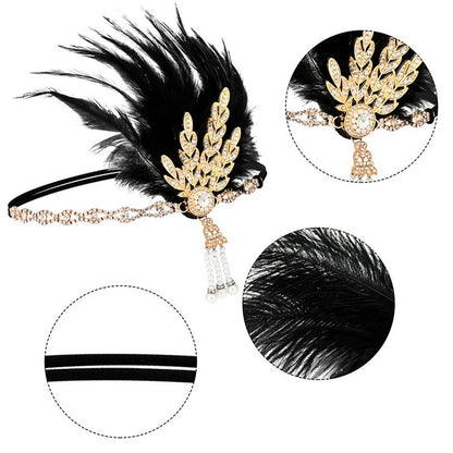 Women's Roaring 1920s Great Gatsby Cosplay Flapper Accessories - Lovez Aqua© - 