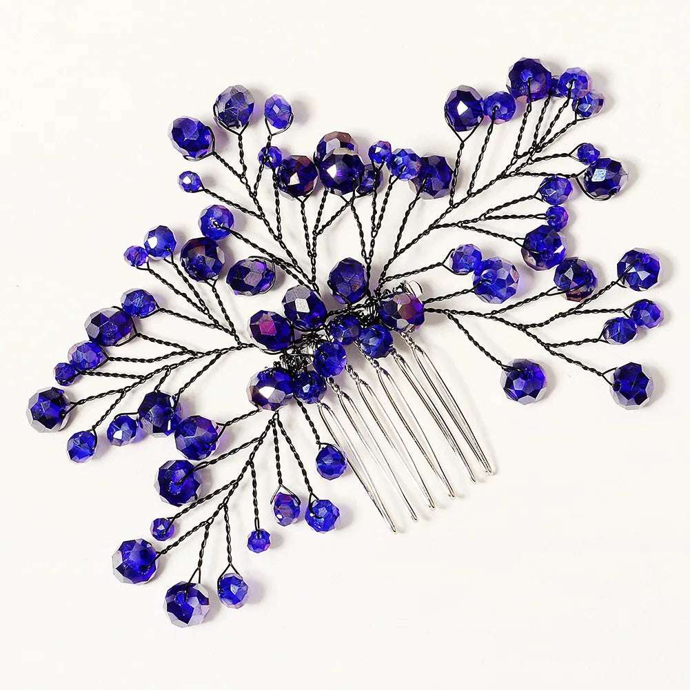 Women's Delicate Crystal Rhinestone & Pearl Flower Bridal Hair Comb - 80d3e6-0e.myshopify.com - G11 -  G11